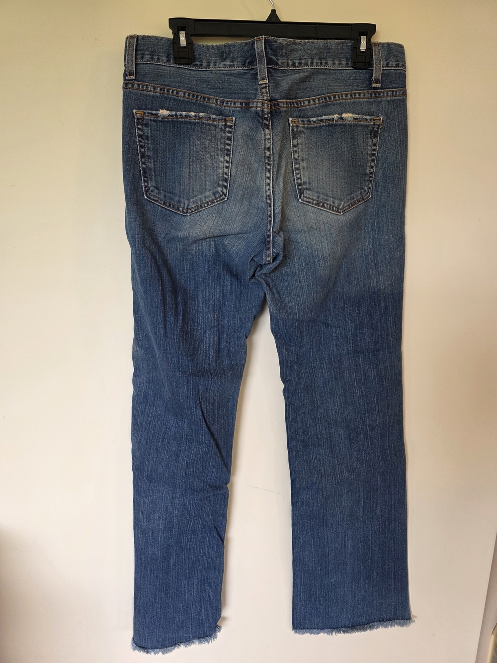 GAP 1969 Frayed Dark Blue Denim Jeans with Contrast Stitching Women 10 - Picture 2 of 8